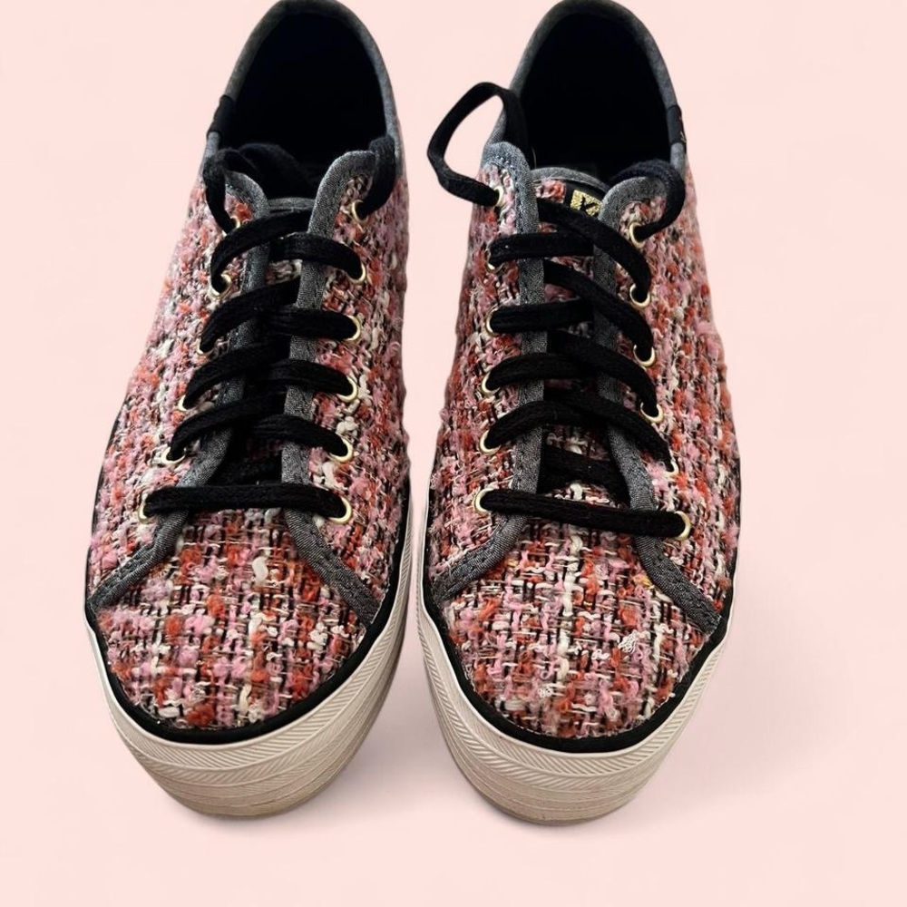 Keds Pink and Black Sneakers with Stylish Platform Sole